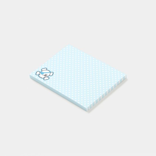 Kawaii Pirate Skull Sticky Note Cards Post-it Klebezettel (angewinkelt)