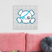 Kawaii Pirate Skull Wrapped Canvas Leinwanddruck (Insitu (Wohnzimmer))