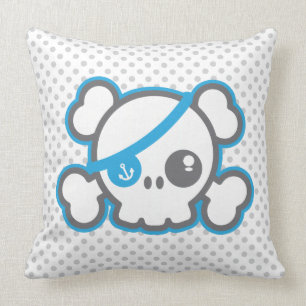 Kawaii Piraten-Schädel-Wurfs-Kissen Kissen