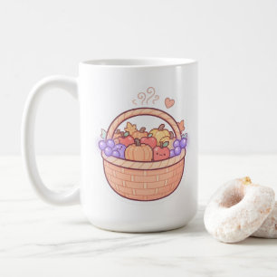 Kawaii Pixel Erntekorb Tasse