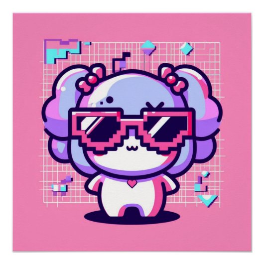 Kawaii Pixel Pal Poster (Vorderseite)