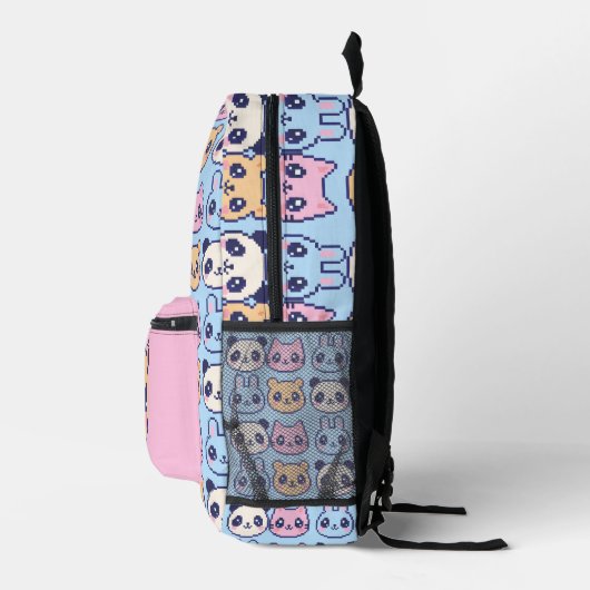 Kawaii Pixel School Backpack Bedruckter Rucksack (Rechts)