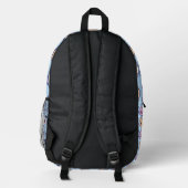 Kawaii Pixel School Backpack Bedruckter Rucksack (Rückseite)