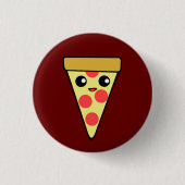 Kawaii Pizza Button (Vorderseite)