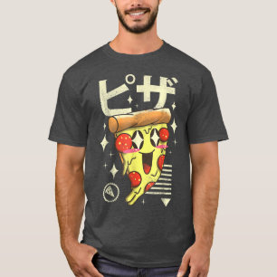 Kawaii Pizza Niedlich Japanisch Food Pizza Liebhab T-Shirt