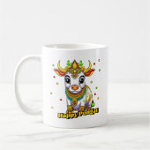 Kawaii Pongal dekorierte Kuh Kaffeetasse (Links)
