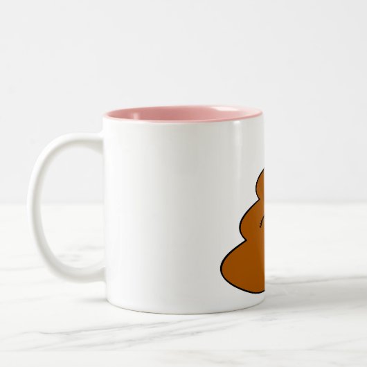Kawaii Poo Poo Zweifarbige Tasse (Links)