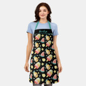 Kawaii Popsicle Watermelon Ananas Design Schürze (Getragen)