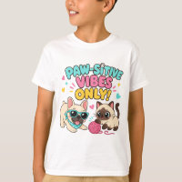 Kawaii Positive Vibes Haustierliebhaber T-Shirt