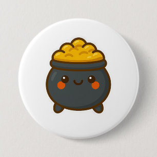 Kawaii Pot of Gold Button