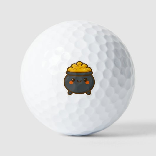 Kawaii Pot of Gold Golfball (Vorderseite)