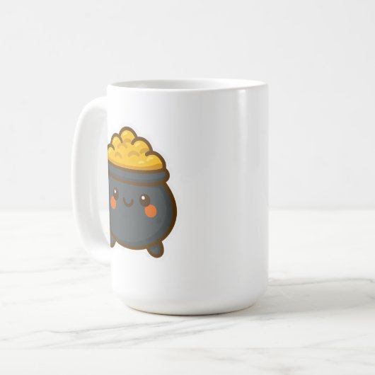 Kawaii Pot of Gold Kaffeetasse (Vorderseite Links)
