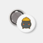 Kawaii Pot of Gold Magnet (Vorderseite/Rückseite)