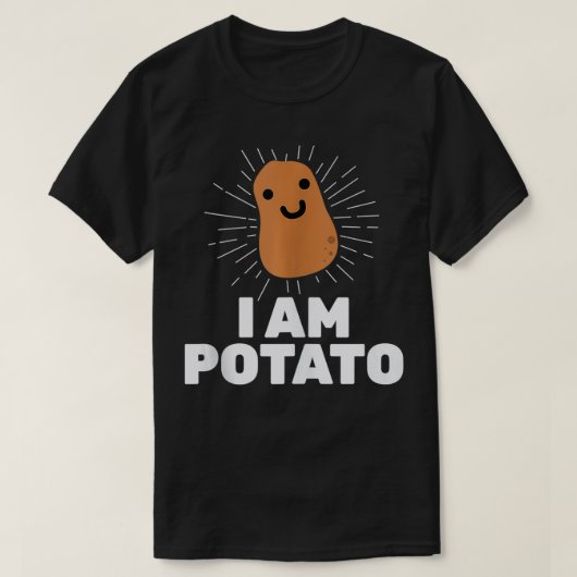 Kawaii Potato I Am Potato Funny Potato T-Shirt (Design vorne)