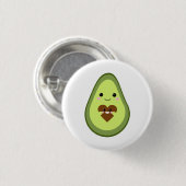 Kawaii Pregnant Avocado Cute Mom Motherhood Baby Button (Vorne & Hinten)