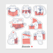 Kawaii Present Geschenkboxen Kitty Vinyl Stickers Aufkleber (Blatt)