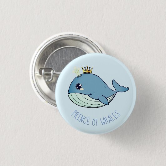 Kawaii ‚Prince of Whales‘ Button (Vorne & Hinten)