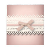 Kawaii Prinzessin mädchenhafte, weiße Spitze, rosa Notizblock (Vorderseite)