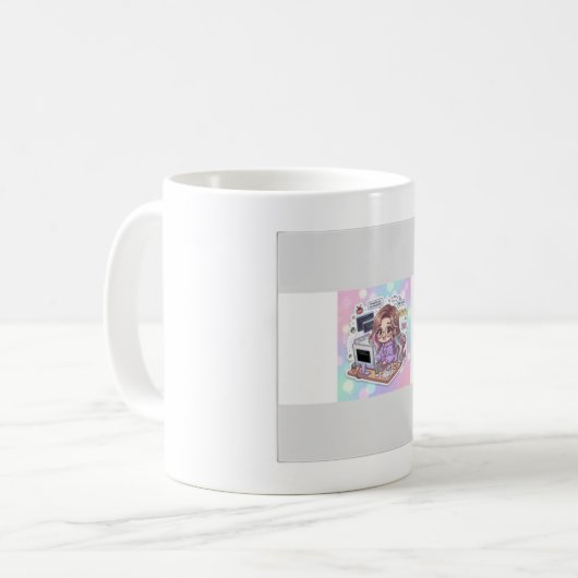 Kawaii Programmierer Mädchen Tasse | CODE IST LIEB (Vorderseite Links)