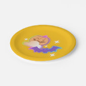Kawaii Pumpkin & Bat Halloween Papierplatte Pappteller (Schrägansicht)