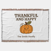 Kawaii Pumpkin Dankbarkeit und glücklicher Familie