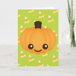 Kawaii Pumpkin Feiertagskarte
