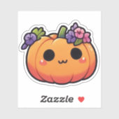 Kawaii Pumpkin Flower Crown - halloween fall Aufkleber (Blatt)