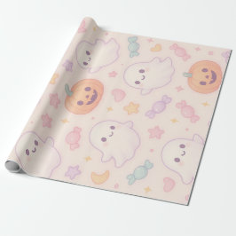 Kawaii Pumpkin Halloween Design  Geschenkpapier