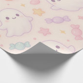 Kawaii Pumpkin Halloween Design  Geschenkpapier (Ecke)