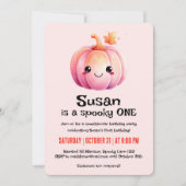 Kawaii Pumpkin Halloween Geburtstagsparty Einladung (Vorderseite)