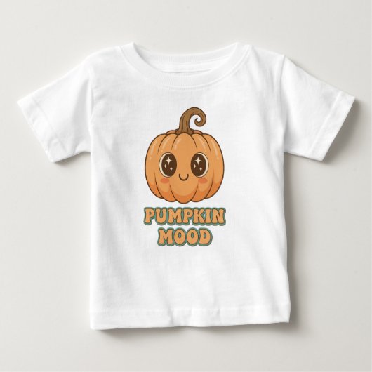 Kawaii Pumpkin Mood Baby T - Shirt (Vorderseite)