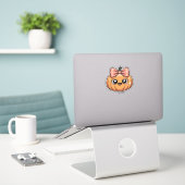 kawaii pumpkin Oversized T-Shirt Aufkleber (Laptop auf Schreibtisch)