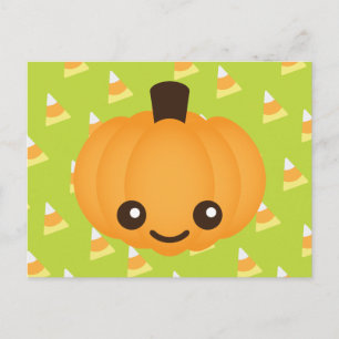 Kawaii Pumpkin Postkarte