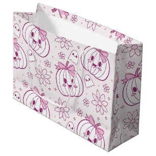 Kawaii Pumpkins, Geister und Blume Große Geschenktüte