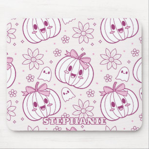 Kawaii Pumpkins, Geister und Blume Mousepad