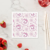 Kawaii Pumpkins, Geister und Blume Serviette (Beispiel)