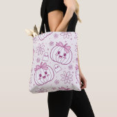Kawaii Pumpkins, Geister und Blume Tasche (Von Nahem)