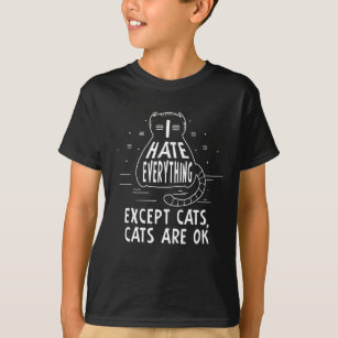 Kawaii Punk Cat Hass alles außer Katzen Kitty T-Shirt