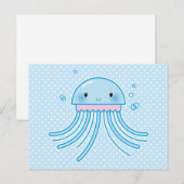 Kawaii-Qualle Postkarte (Vorne/Hinten)