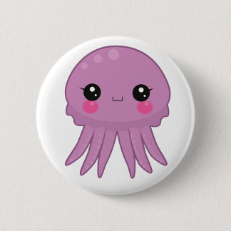 Kawaii Quallen-Button-Abzeichen lila Button