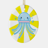 Kawaii Quallen Keramikornament (Rechts)