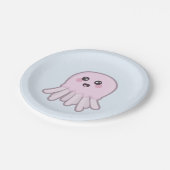 Kawaii Quallen Pappteller (Schrägansicht)