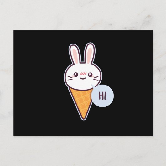 Kawaii Rabbit Postkarte (Vorderseite)