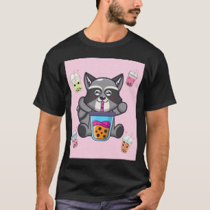 Kawaii Raccoon Bubble Boba Milk Tee Japanisch Aest