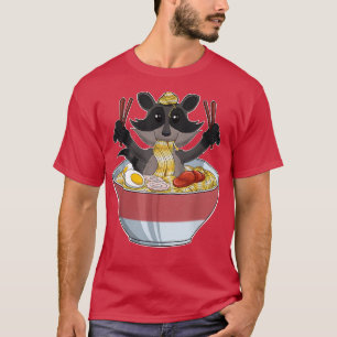 Kawaii Racoon Japanisch Ramen Noodles I Otaku Anim T-Shirt