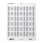 Kawaii Rainbow Alien Monsters Pattern Adressaufkleber (Vorne)