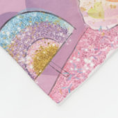 Kawaii Rainbow Cake Pattern - Pastel Lila Fleecedecke (Ecke)