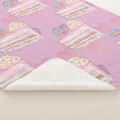 Kawaii Rainbow Cake Pattern - Pastel Lila Sherpadecke (3/4)