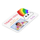 Kawaii Rainbow Clouds Geburtstag Danke Foto Magnet (Linke Seite)