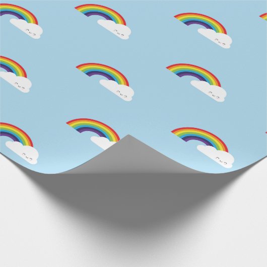 Kawaii Rainbow Geschenkpapier (Ecke)